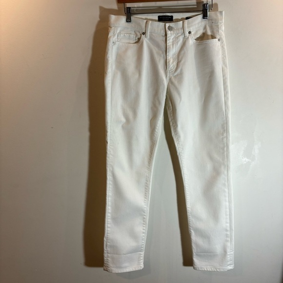 BANANA REPUBLIC Sz 29 Slim Straight Leg White Denim Jeans - Picture 3 of 8